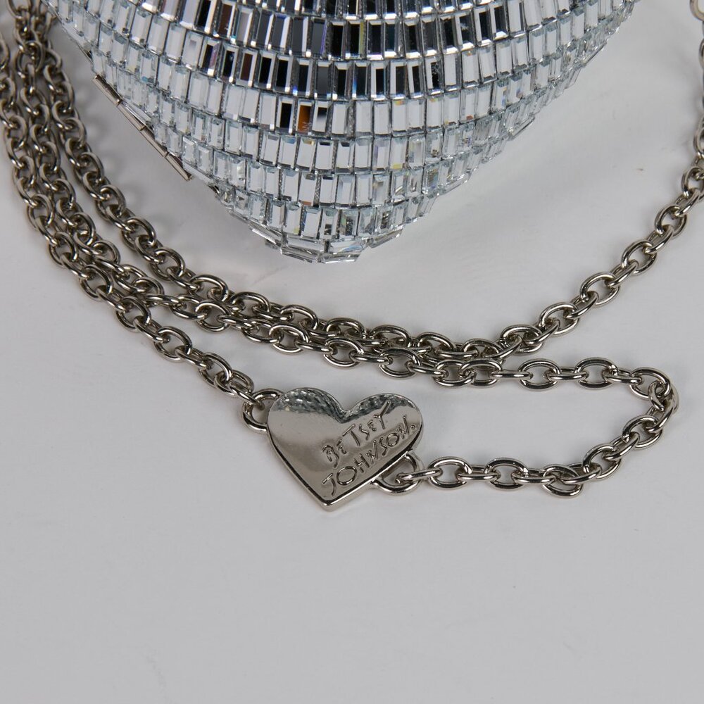 Betsy Johnson Mirror Heart shaped Crossbody - NWOT - Picture 3 of 6